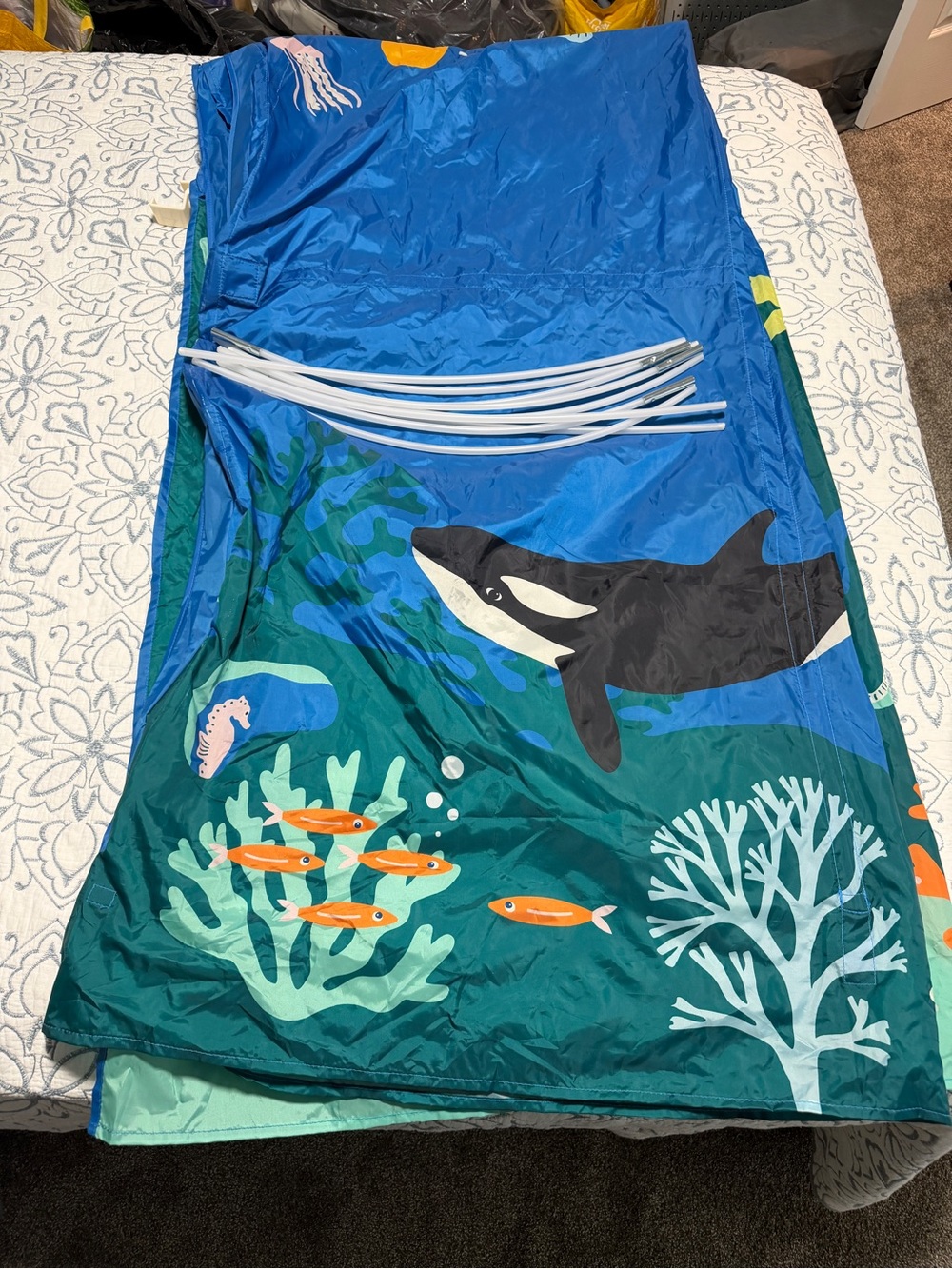 IKEA - Bed Tent - KURA - ocean animals pattern